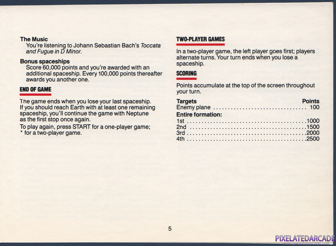 Gyruss: Instruction Manual - Page 5