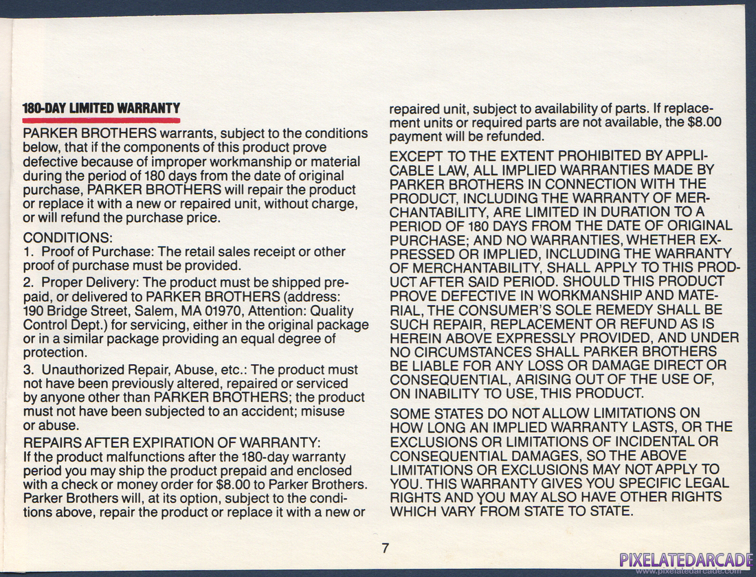 Gyruss: Instruction Manual - Page 7