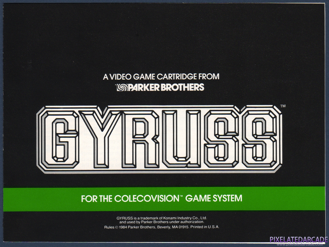 Gyruss: Instruction Manual - Page 1