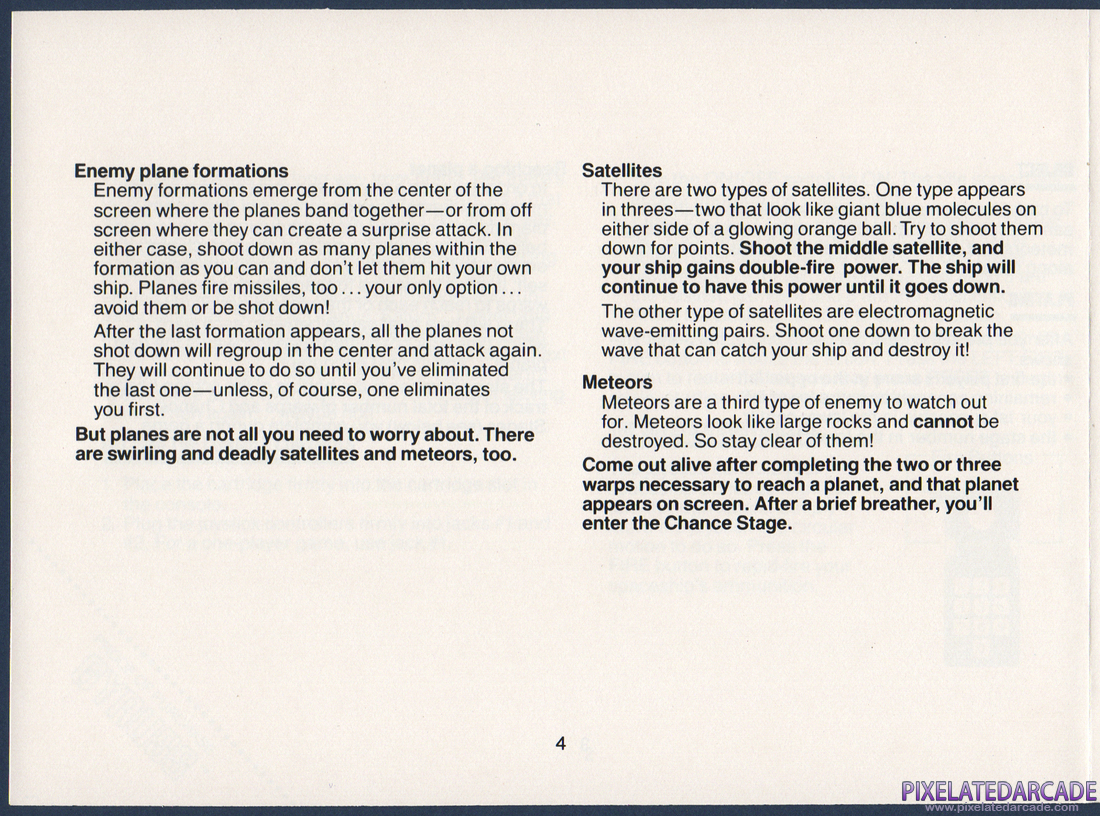 Gyruss: Instruction Manual - Page 4