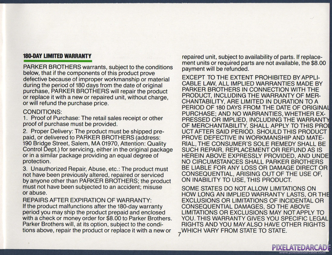 Gyruss: Instruction Manual - Page 7