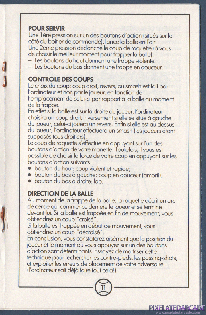Championship Tennis: Instruction Manual - Page 11