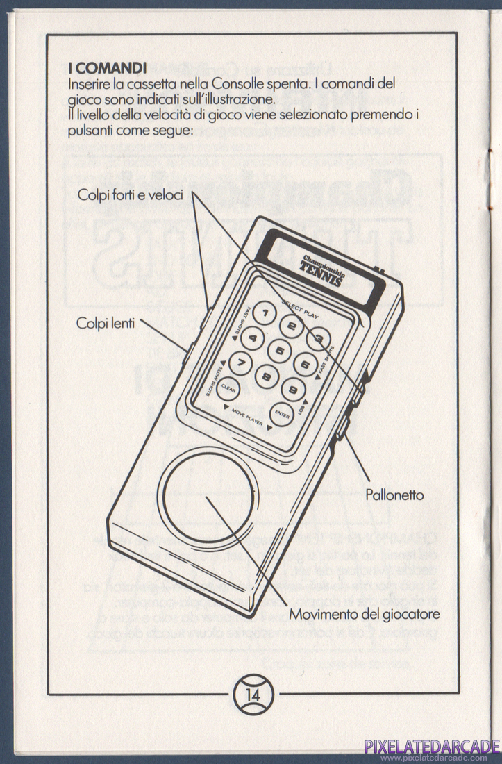 Championship Tennis: Instruction Manual - Page 14