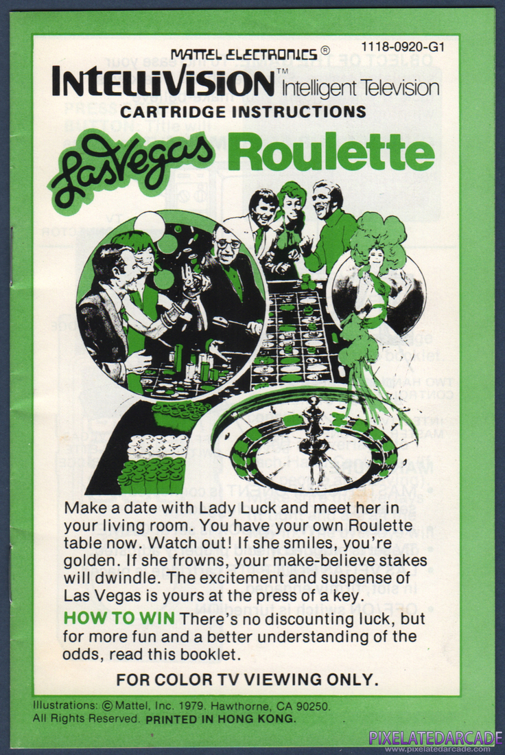 Las Vegas Roulette: Instruction Manual - Page 1