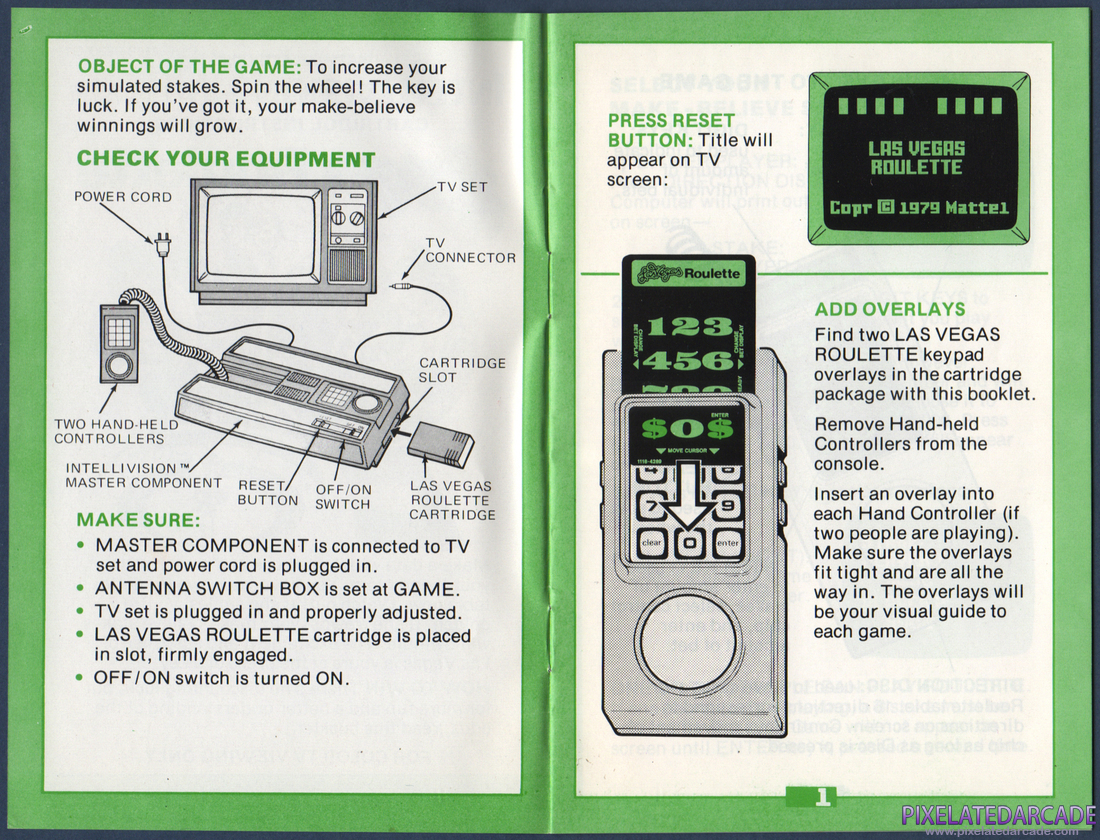 Las Vegas Roulette: Instruction Manual - Page 2
