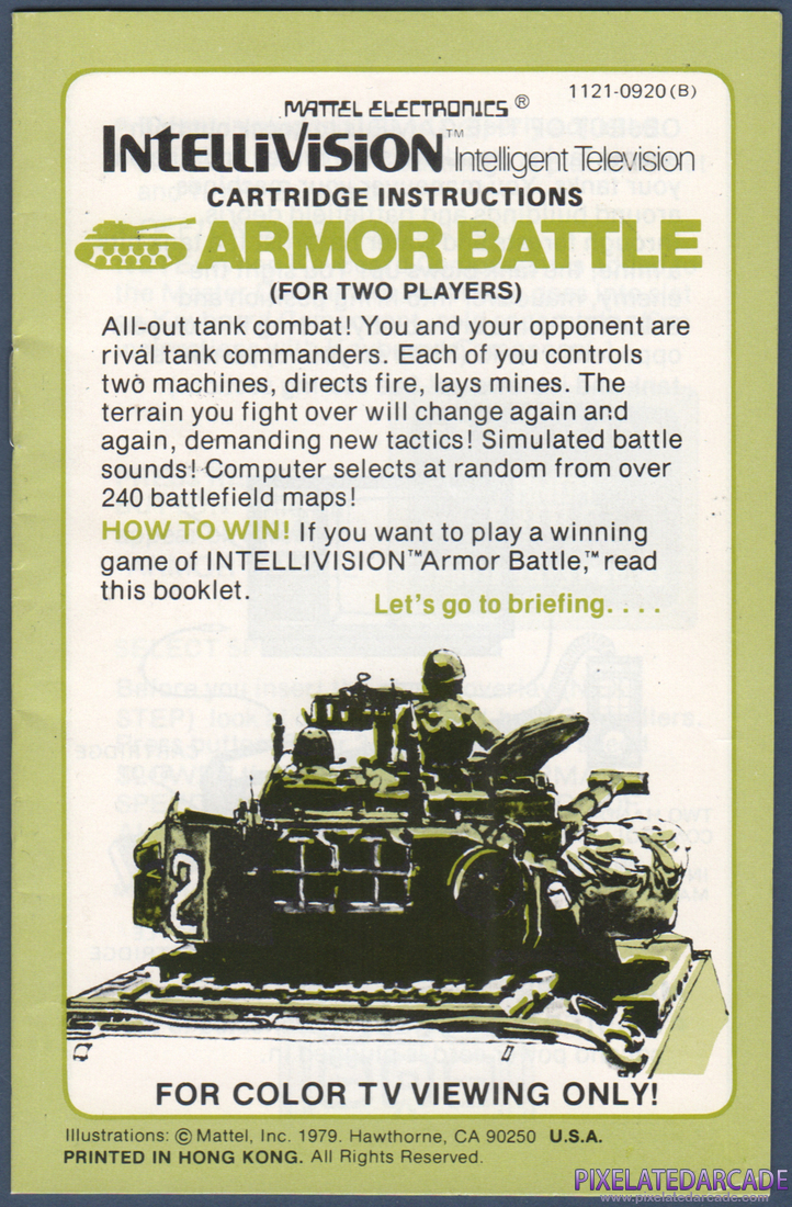 Armor Battle: Instruction Manual - Front Cover