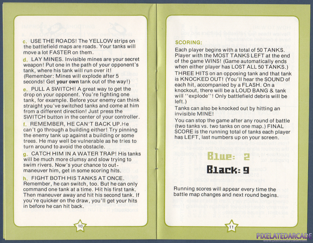 Armor Battle: Instruction Manual - Pages 10 - 11