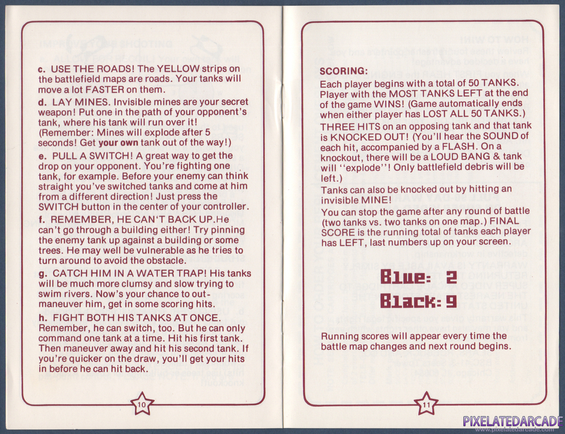 Armor Battle: Instruction Manual - Pages 10 - 11