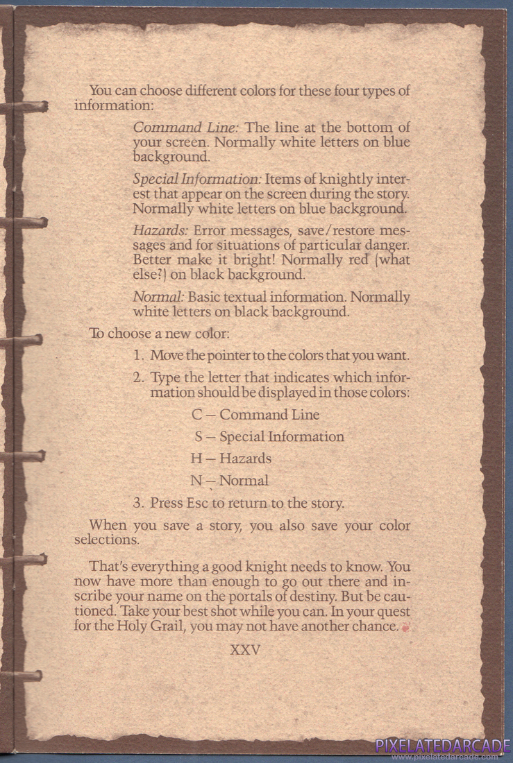 The Holy Grail: Instruction Manual - Page 29
