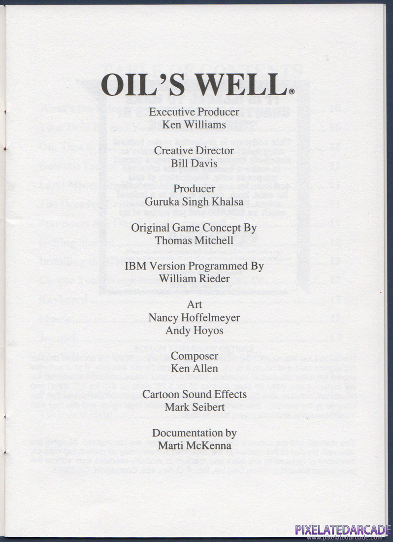 Oil's Well: Instruction Manual - Page 2