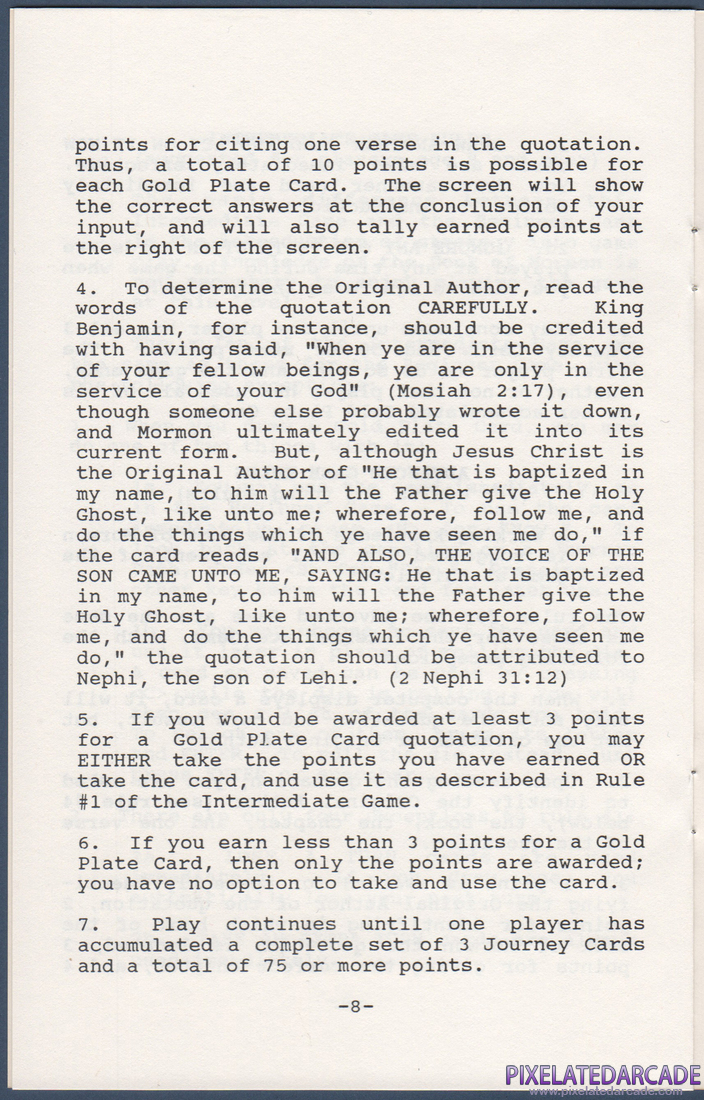 The Book of Mormon Game: Instruction Manual - Page 8