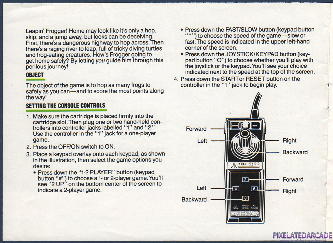 Frogger: Instruction Manual - Page 2
