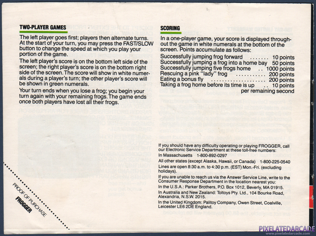 Frogger: Instruction Manual - Page 8