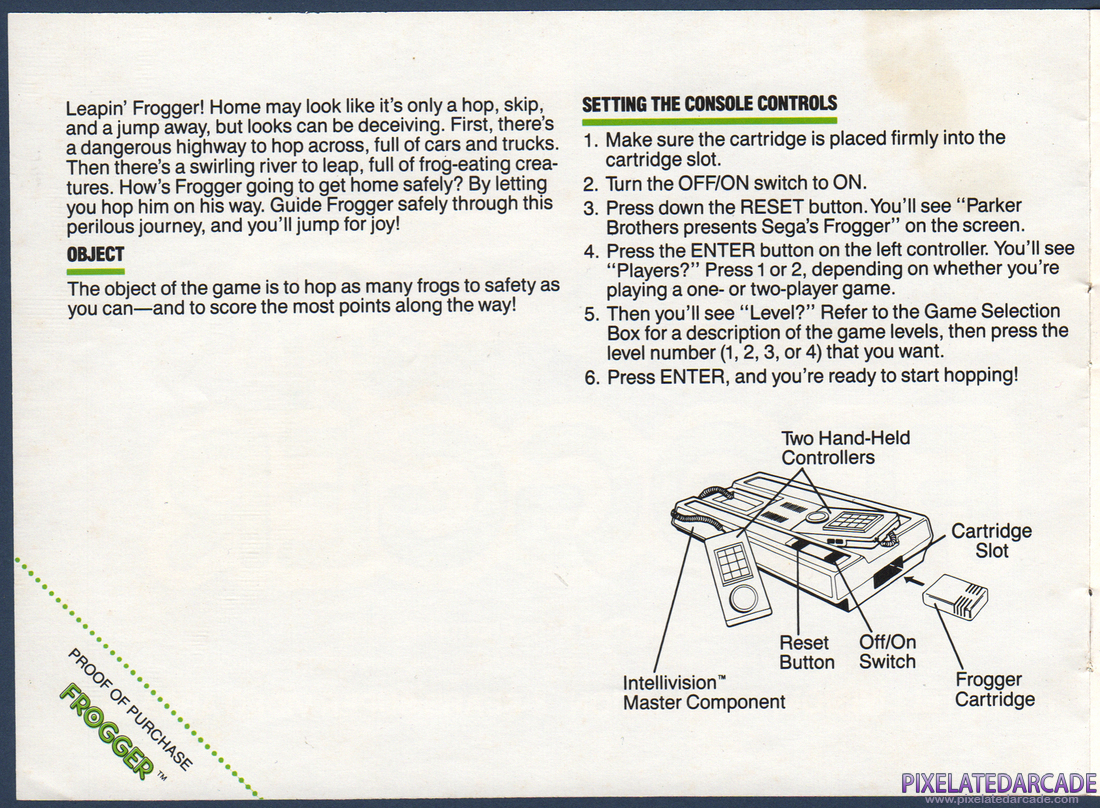 Frogger: Instruction Manual - Page 2