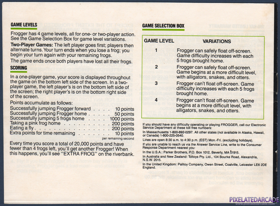 Frogger: Instruction Manual - Page 8