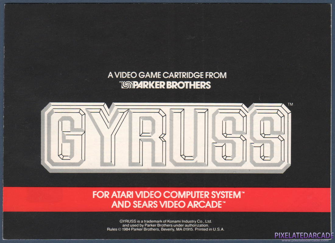 Gyruss: Instruction Manual - Page 1