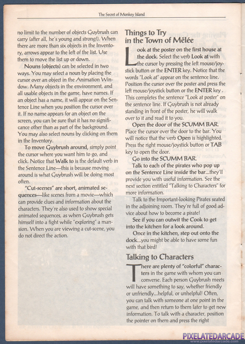 The Secret of Monkey Island: Instruction Manual - Page 6