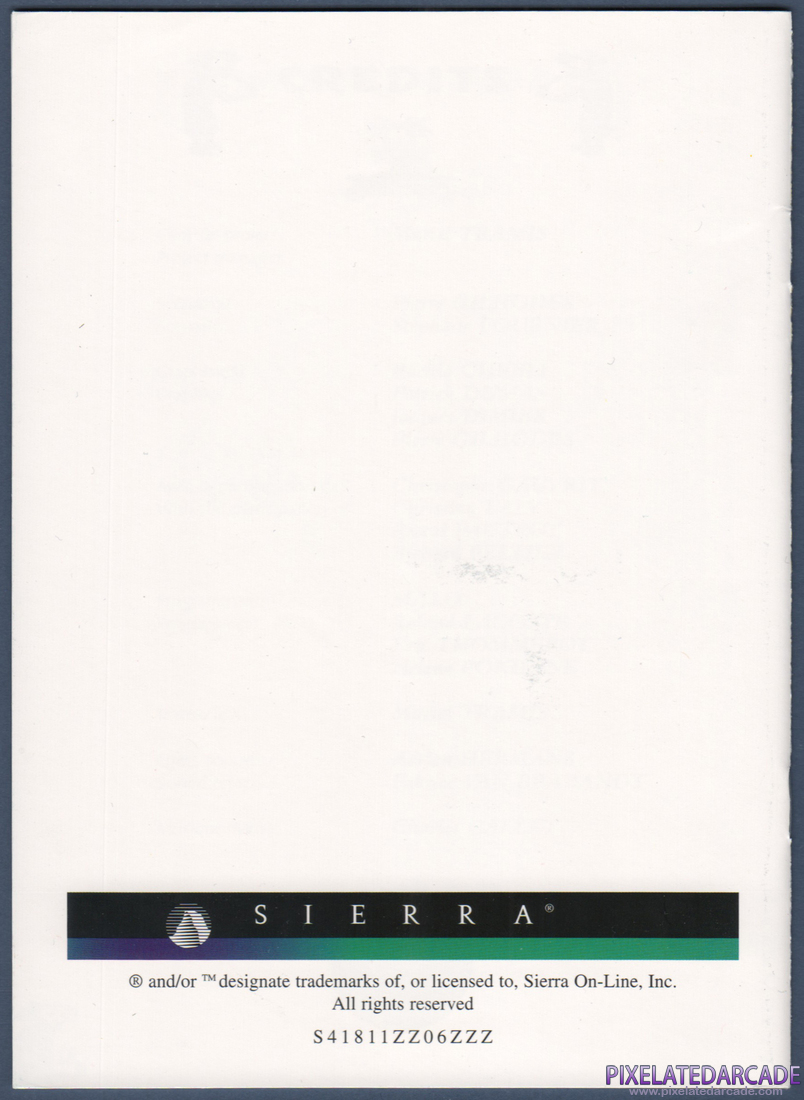 The Bizarre Adventures of Woodruff and the Schnibble: Instruction Manual - Back Cover