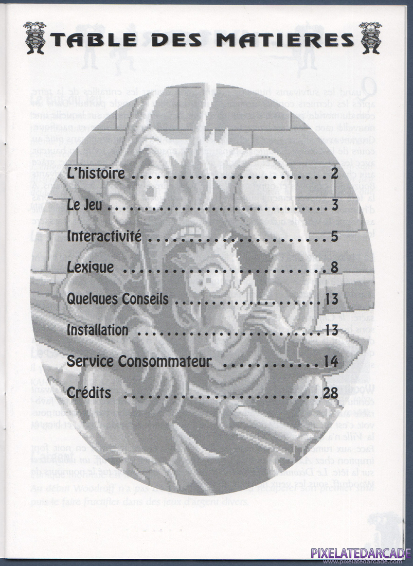 The Bizarre Adventures of Woodruff and the Schnibble: Instruction Manual - Page 1