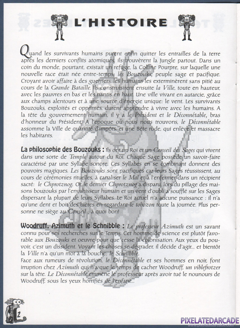 The Bizarre Adventures of Woodruff and the Schnibble: Instruction Manual - Page 2