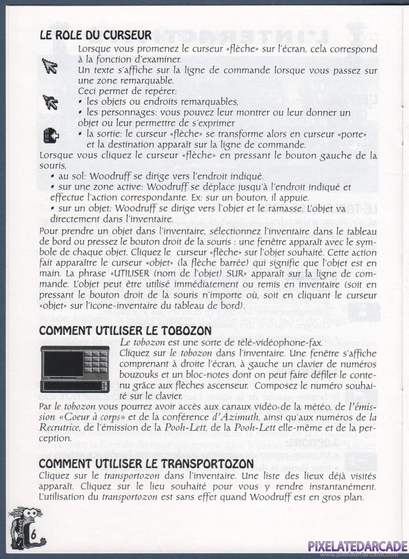 The Bizarre Adventures of Woodruff and the Schnibble: Instruction Manual - Page 6