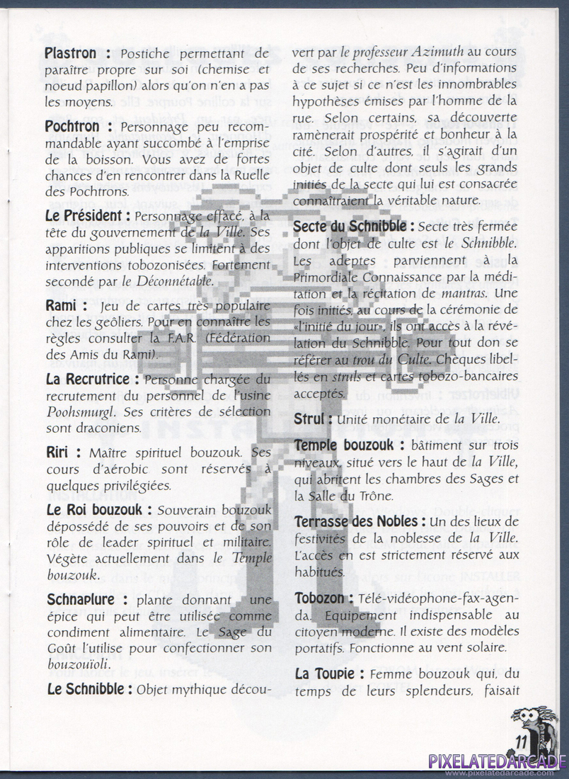 The Bizarre Adventures of Woodruff and the Schnibble: Instruction Manual - Page 11