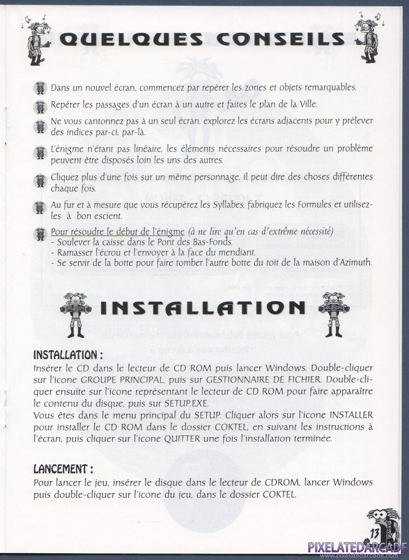 The Bizarre Adventures of Woodruff and the Schnibble: Instruction Manual - Page 13