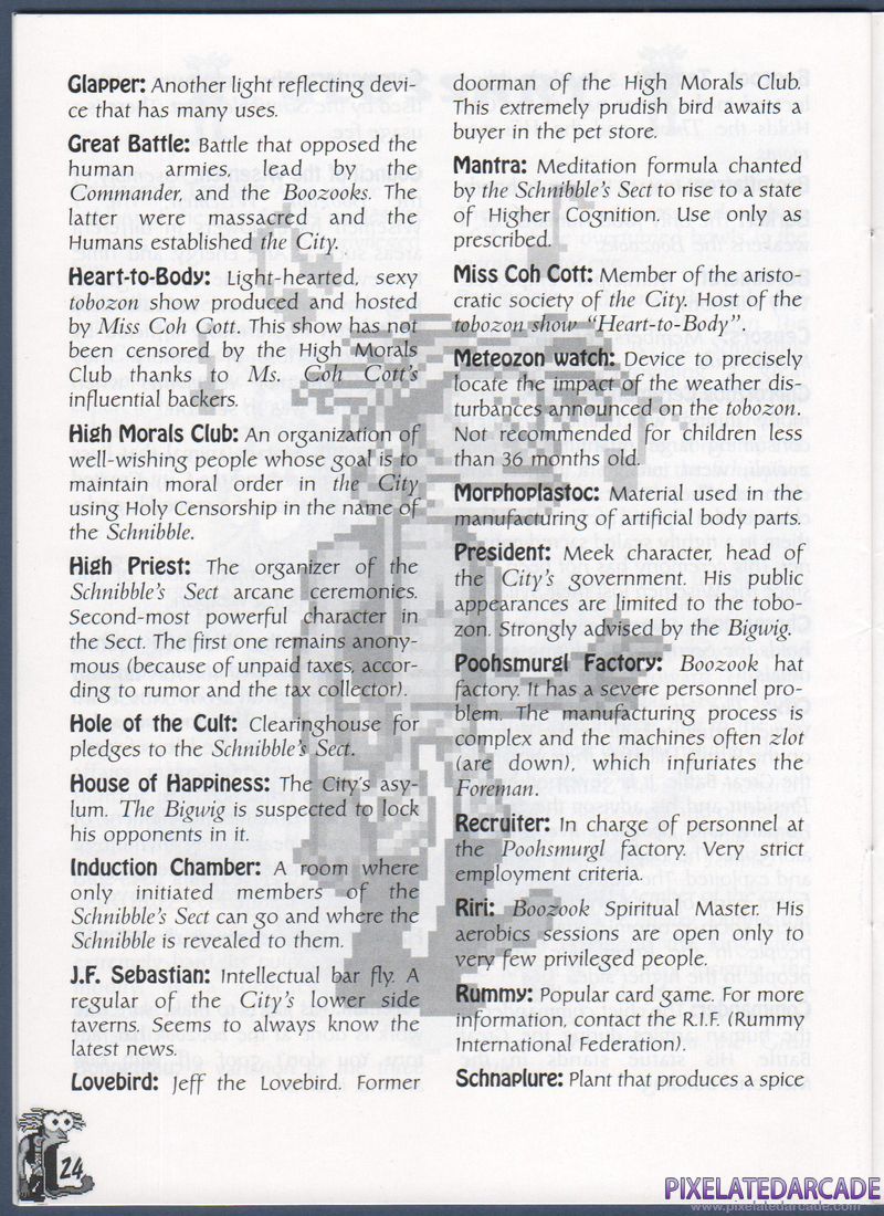 The Bizarre Adventures of Woodruff and the Schnibble: Instruction Manual - Page 24