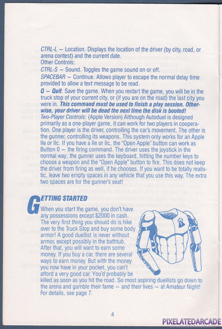 AutoDuel: Instruction Manual - Page 4