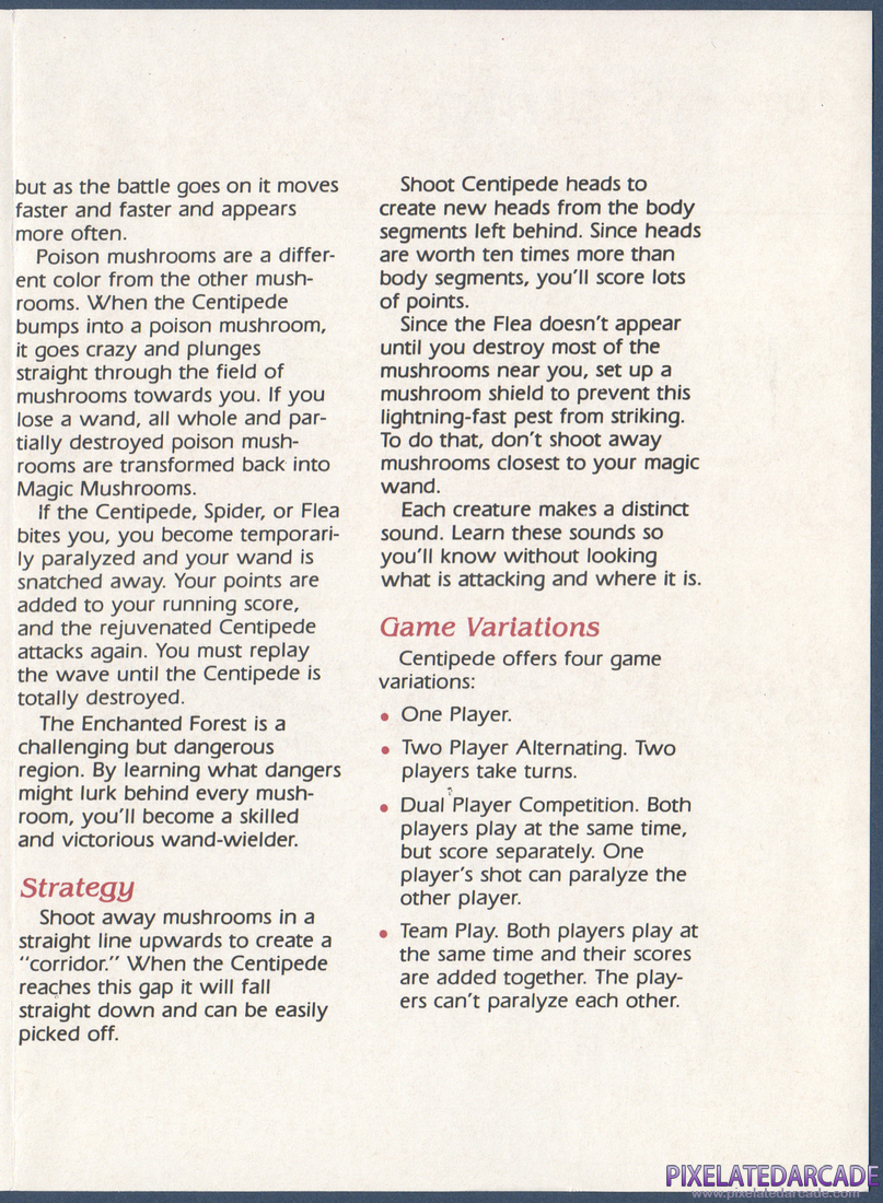 Centipede: Instruction Manual - Page 4