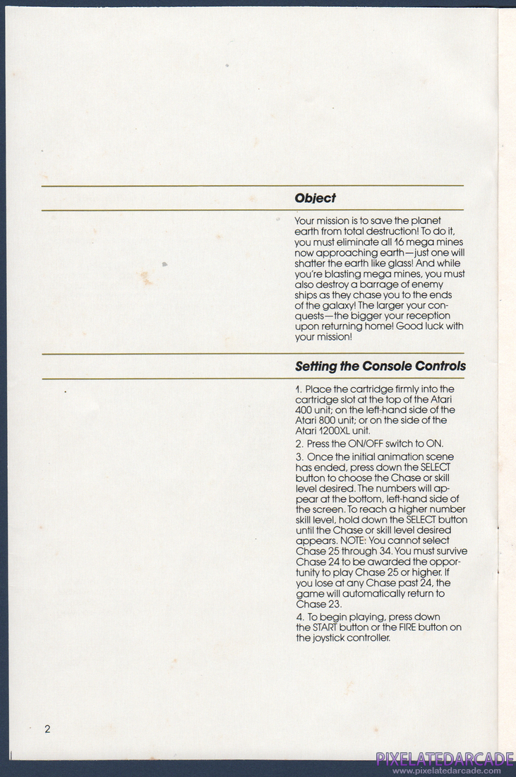 Astro Chase: Instruction Manual - Page 2