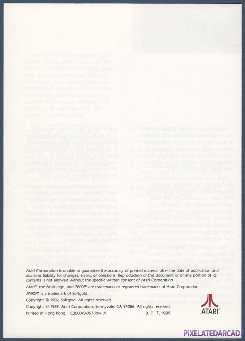 Jinks: Instruction Manual - Page 3