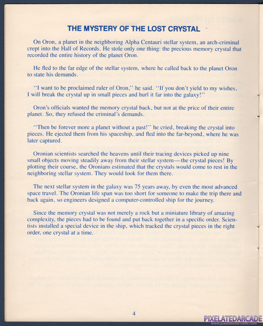 Mickey's Space Adventure: Instruction Manual - Page 5