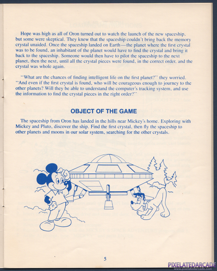 Mickey's Space Adventure: Instruction Manual - Page 6