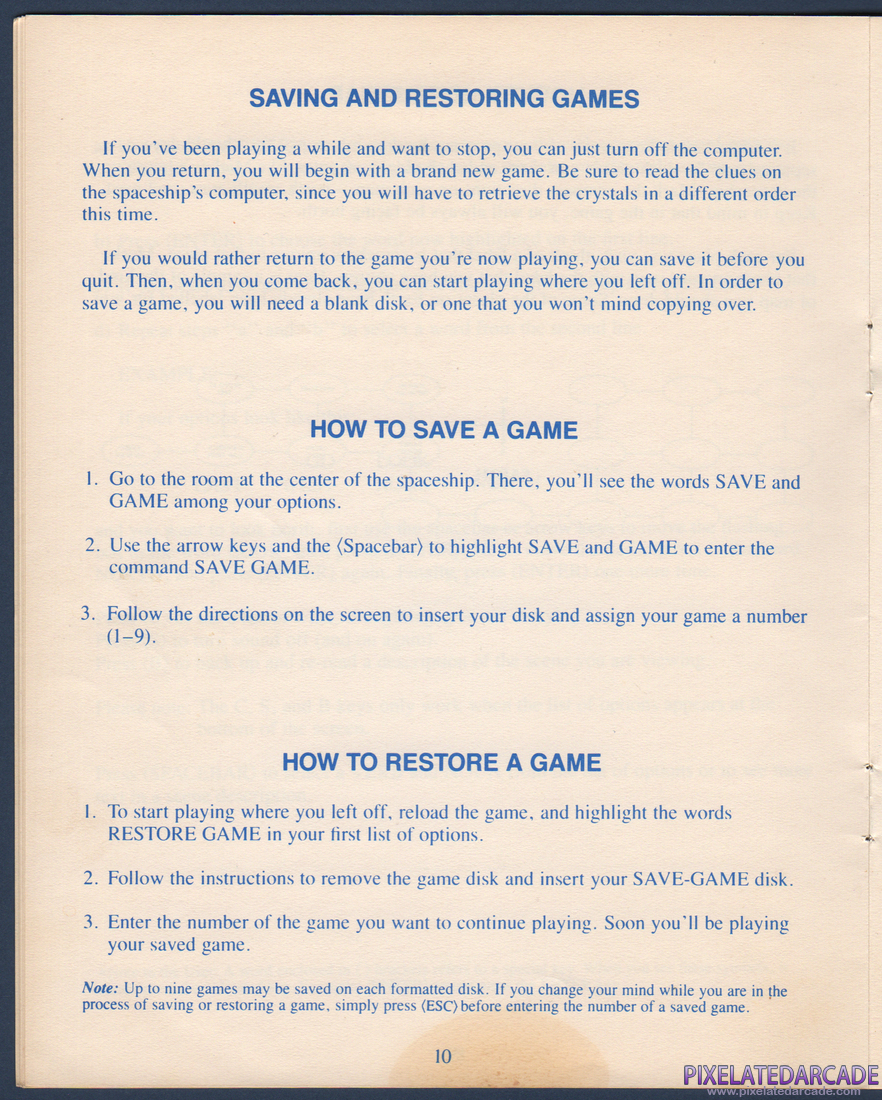Mickey's Space Adventure: Instruction Manual - Page 11