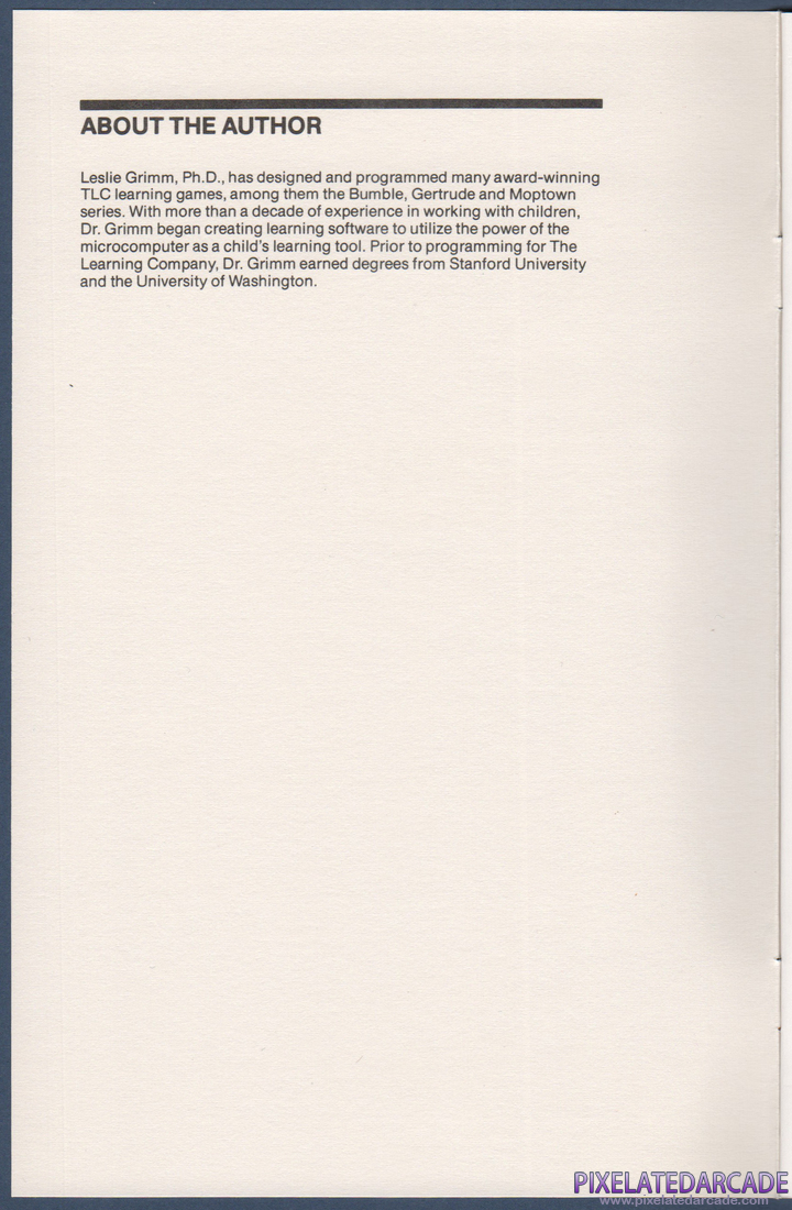 Moptown Parade: Instruction Manual - Inside Cover