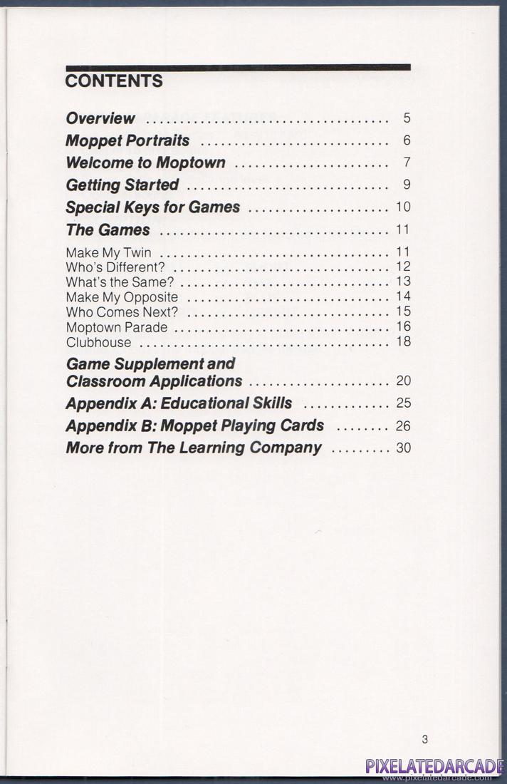 Moptown Parade: Instruction Manual - Page 3