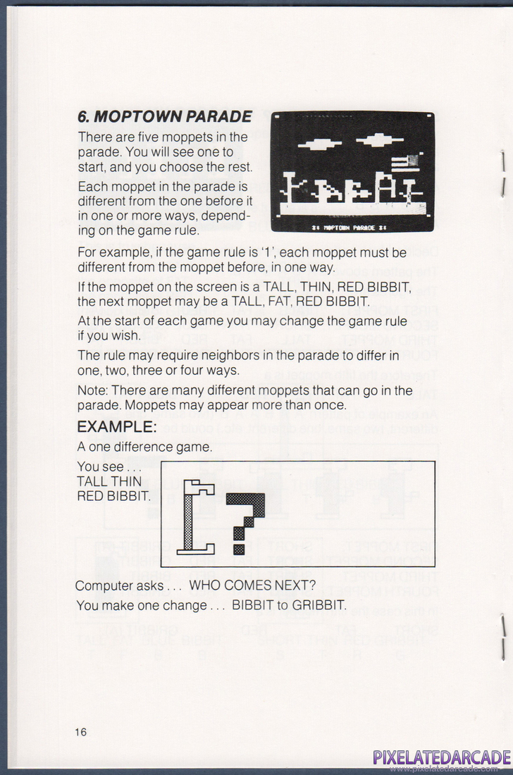 Moptown Parade: Instruction Manual - Page 16