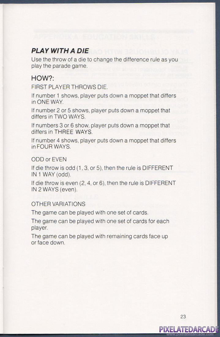 Moptown Parade: Instruction Manual - Page 23