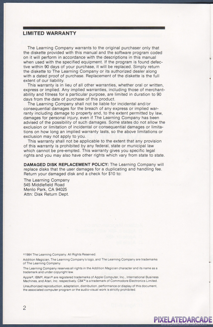 Addition Magician: Instruction Manual - Page 2