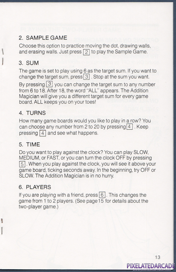 Addition Magician: Instruction Manual - Page 13
