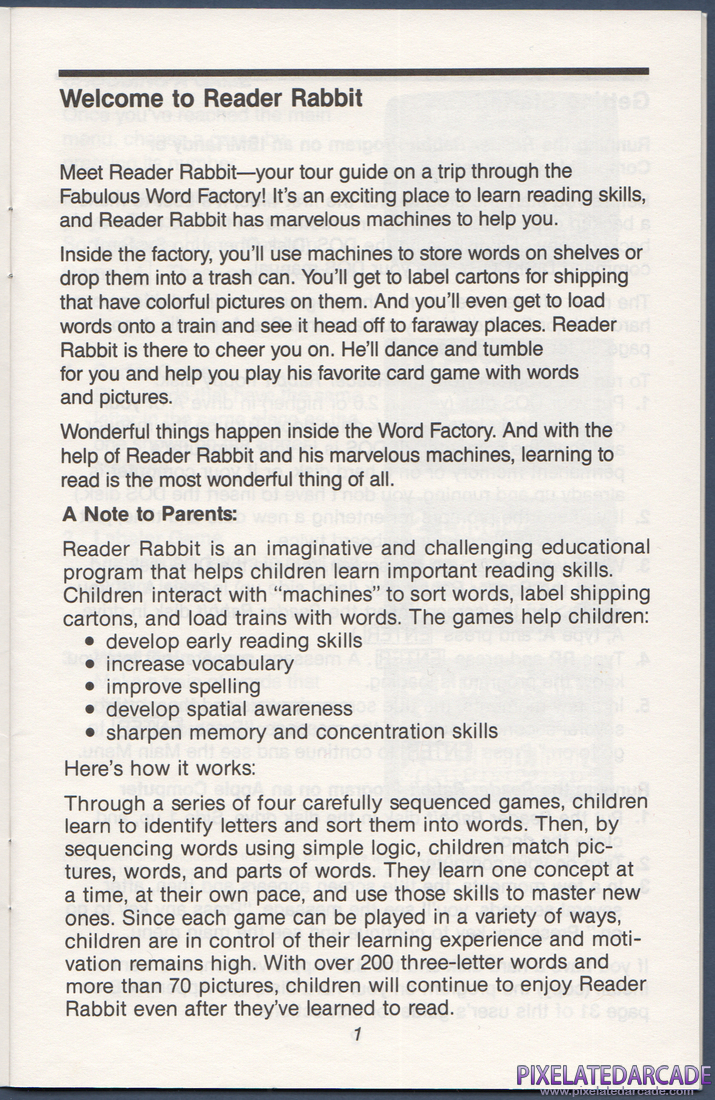 Reader Rabbit: Instruction Manual - Page 7