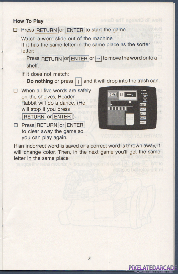 Reader Rabbit: Instruction Manual - Page 13