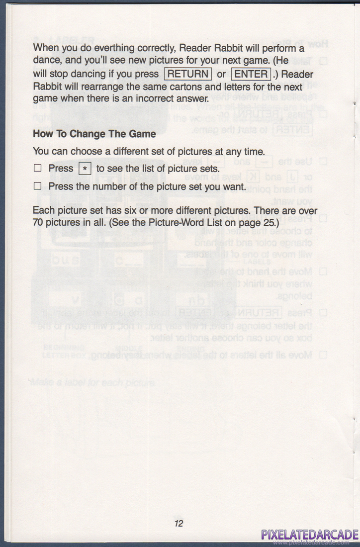 Reader Rabbit: Instruction Manual - Page 18