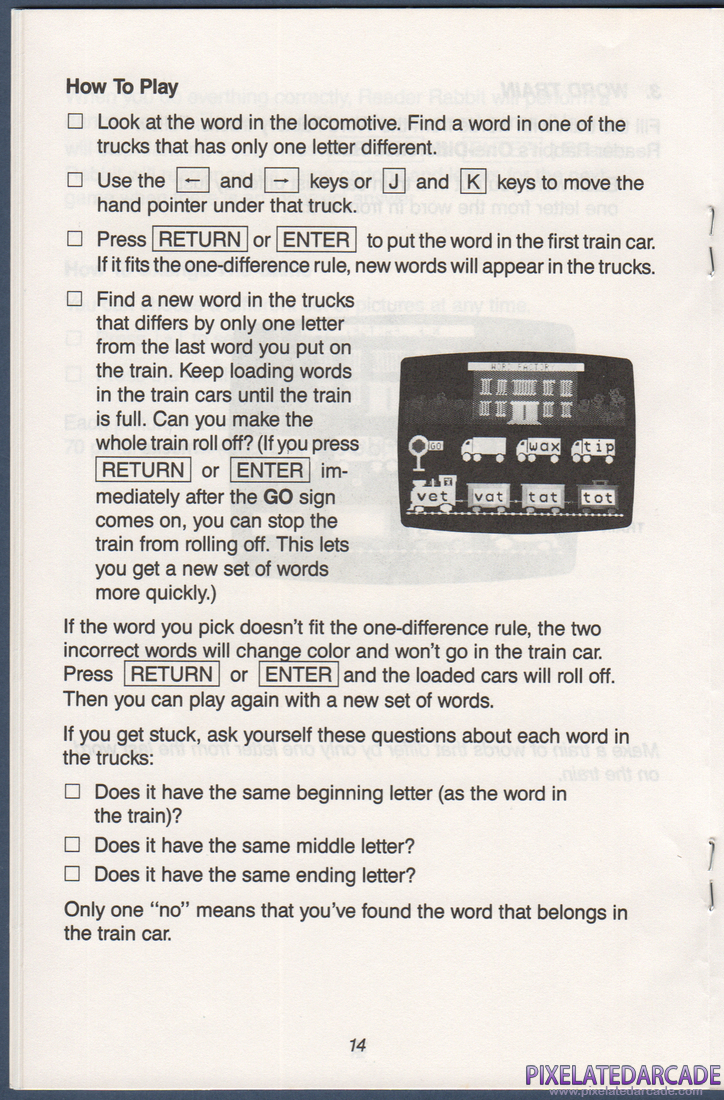 Reader Rabbit: Instruction Manual - Page 20