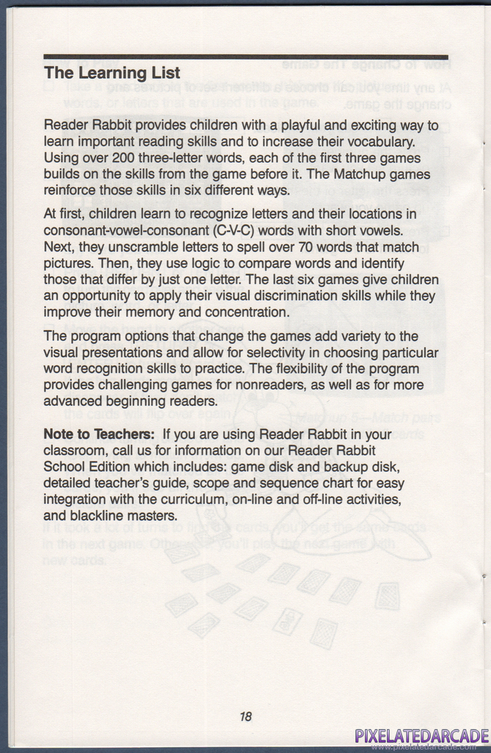 Reader Rabbit: Instruction Manual - Page 24