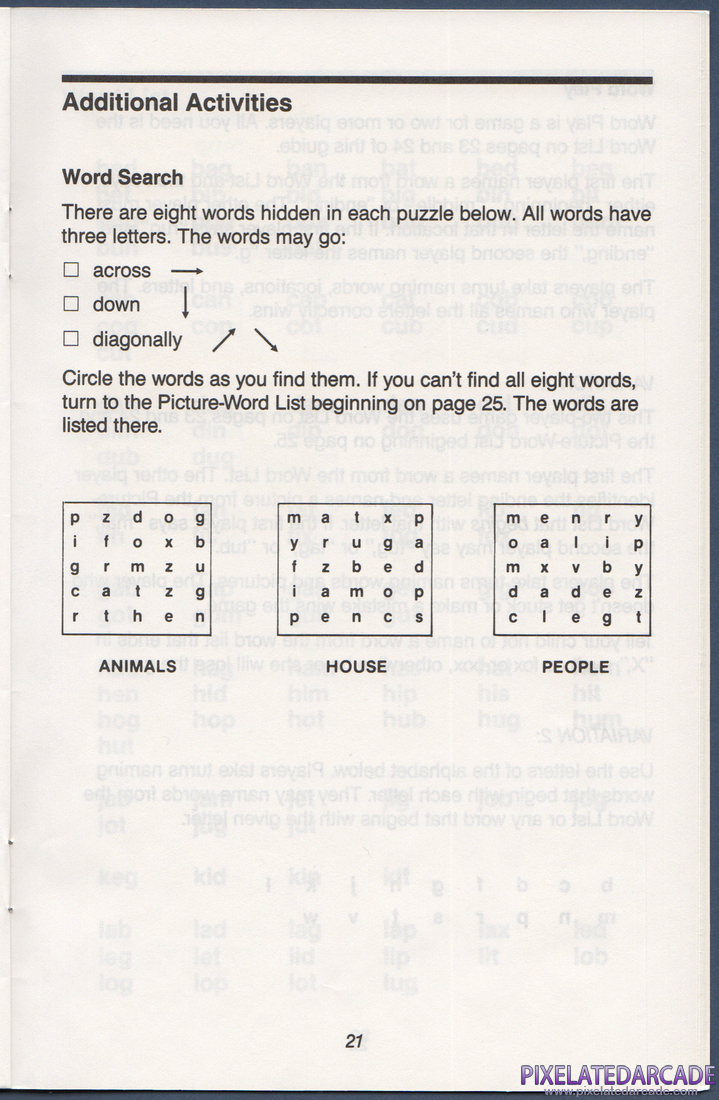 Reader Rabbit: Instruction Manual - Page 27