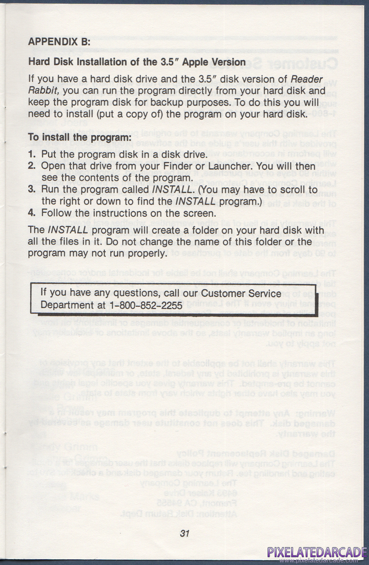 Reader Rabbit: Instruction Manual - Page 37