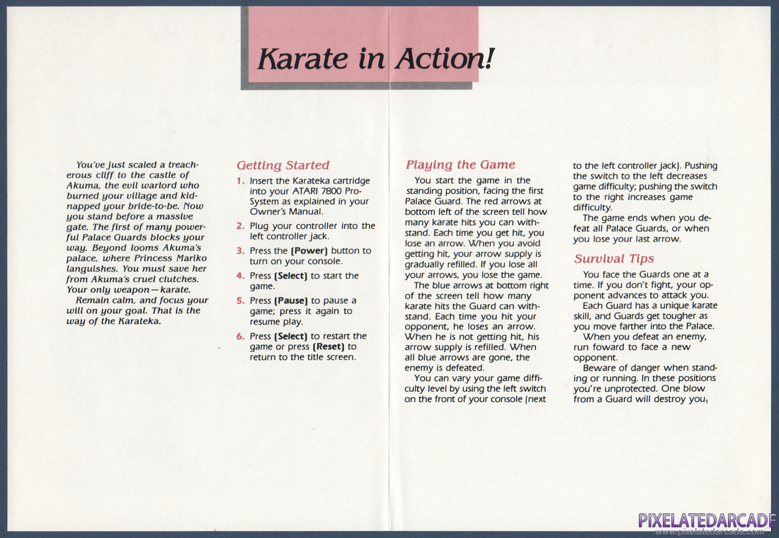 Karateka: Instruction Manual - Page 2