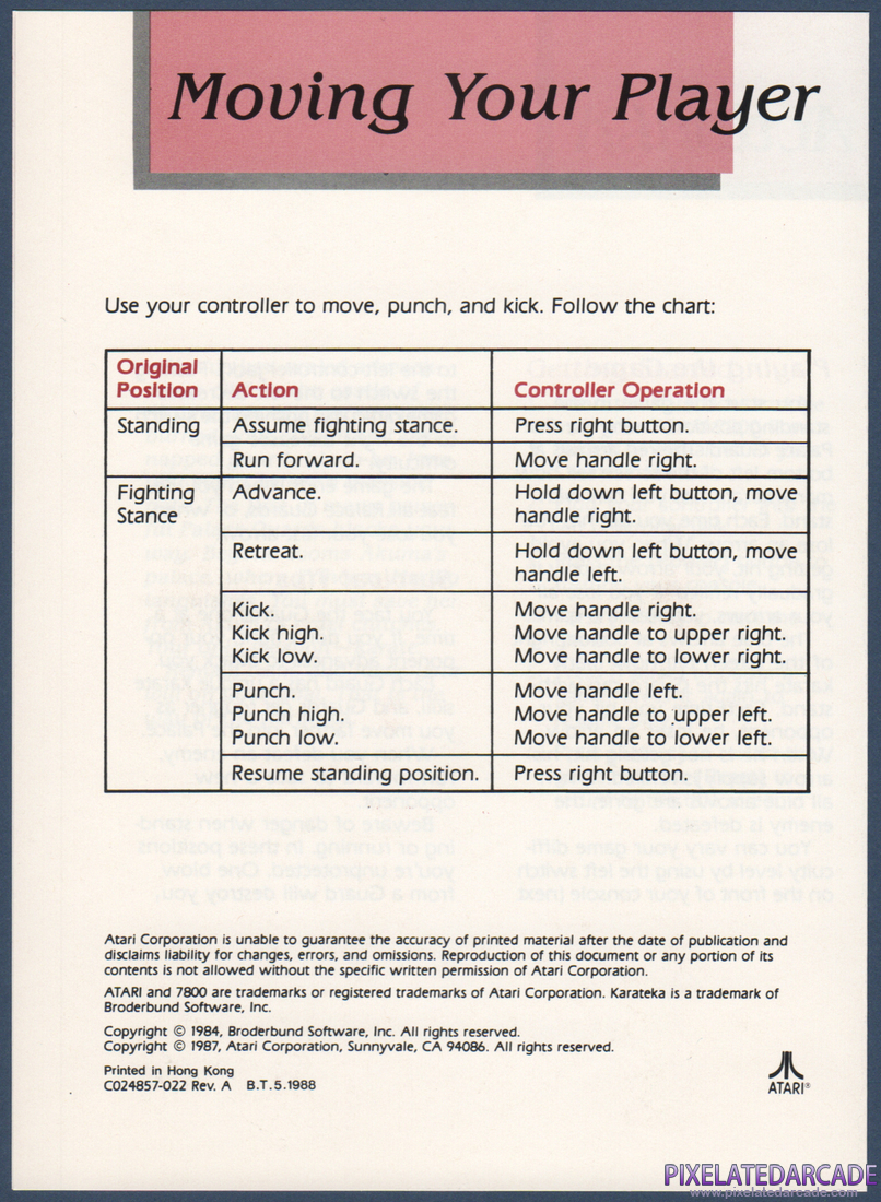 Karateka: Instruction Manual - Page 3